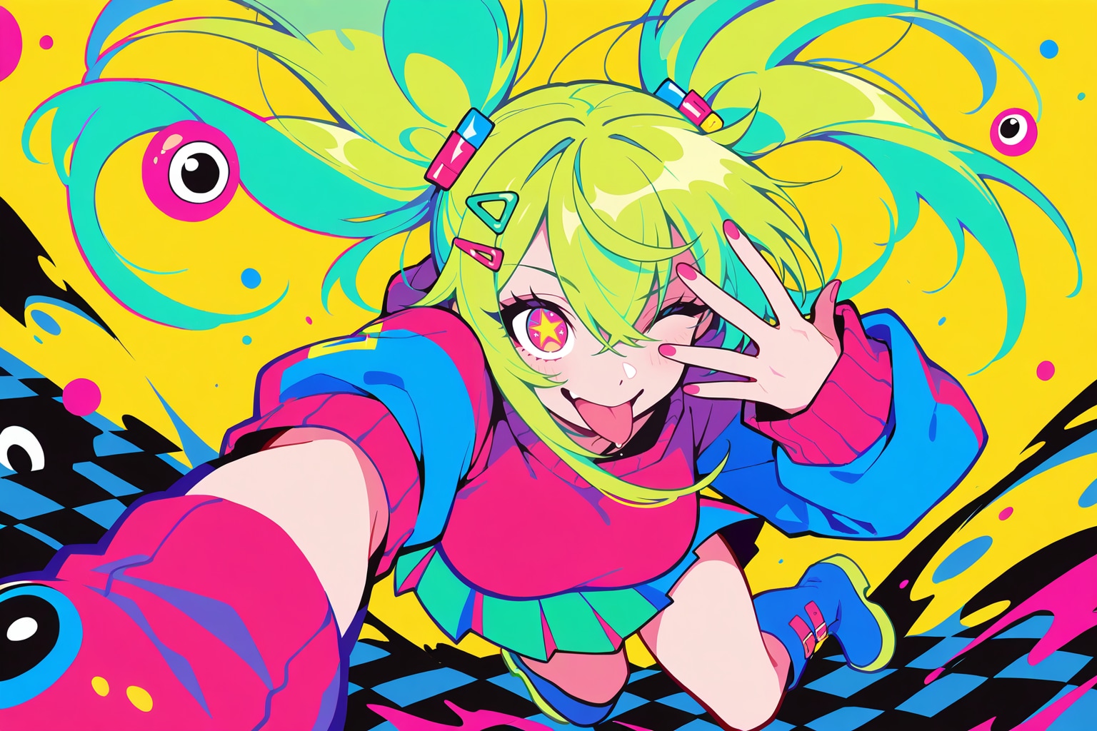 んべっ👅 | の人気AIイラスト・グラビア