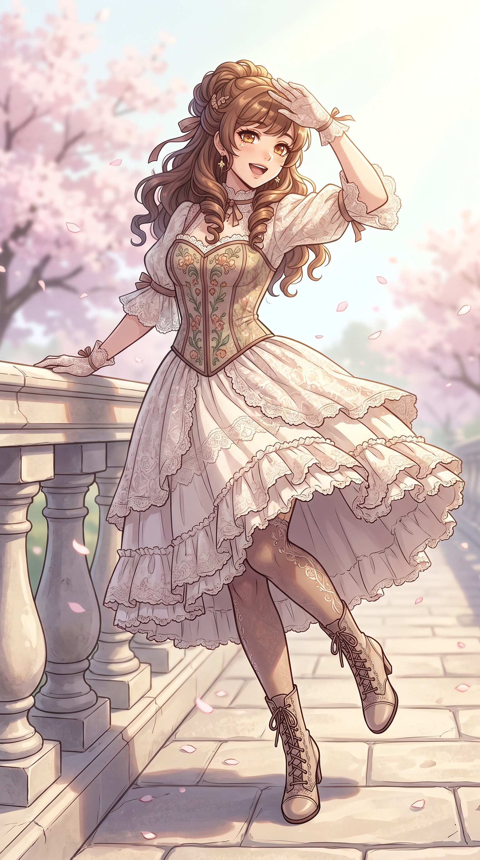 陽光微笑の麗少女