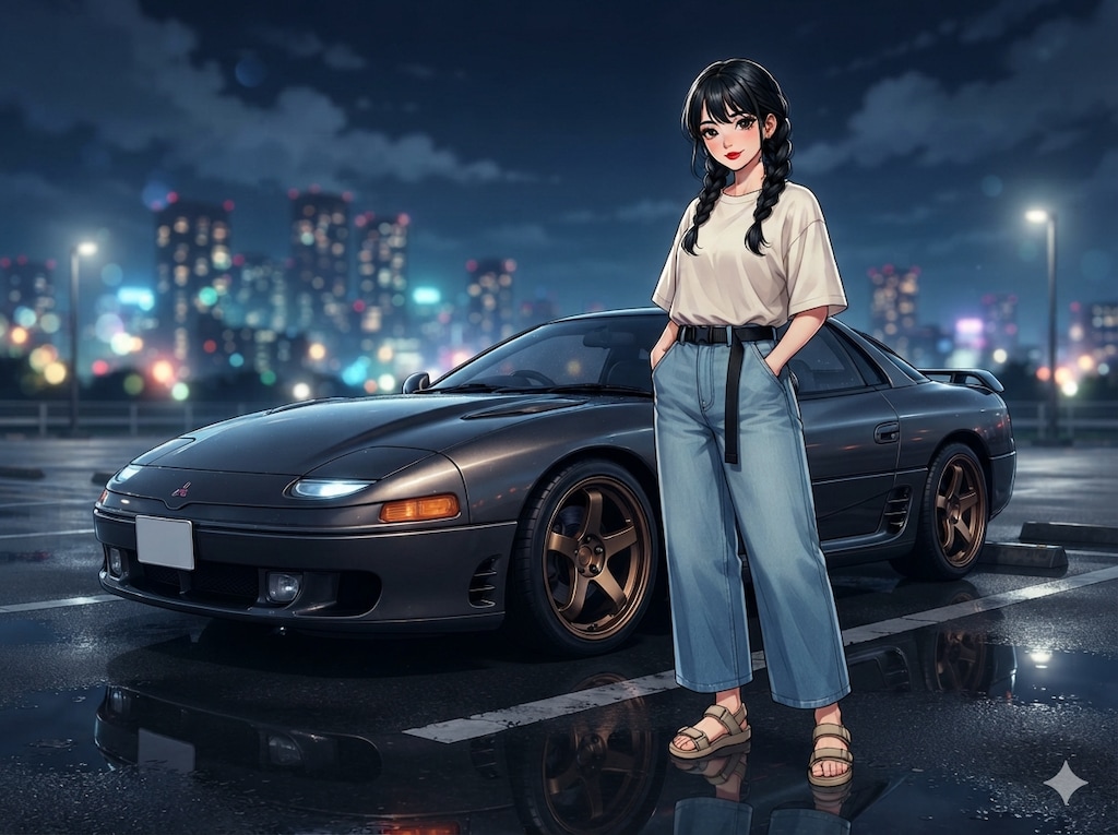 車と少女