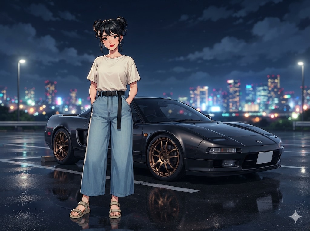 車と少女
