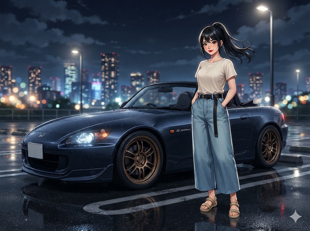 車と少女