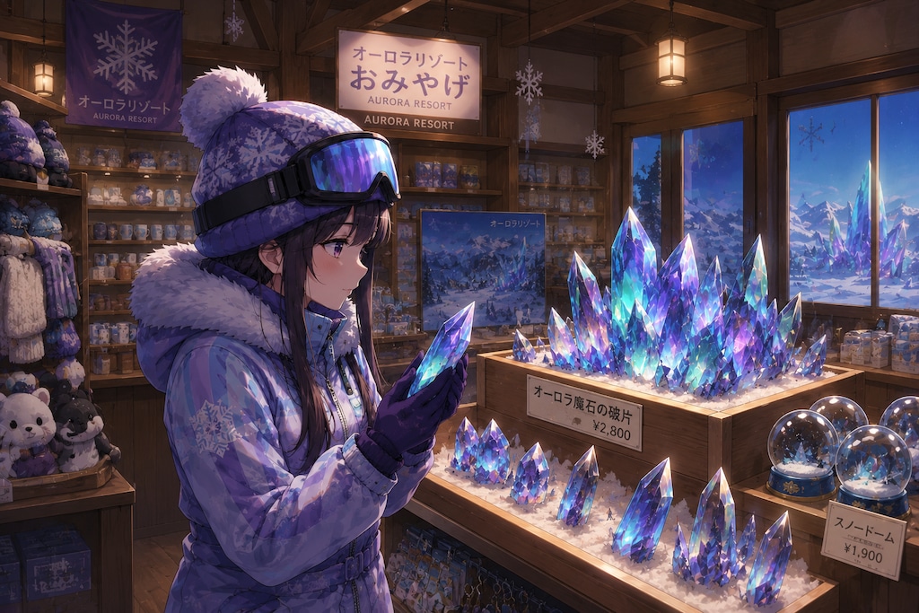 お土産物のオーロラ魔石の破片