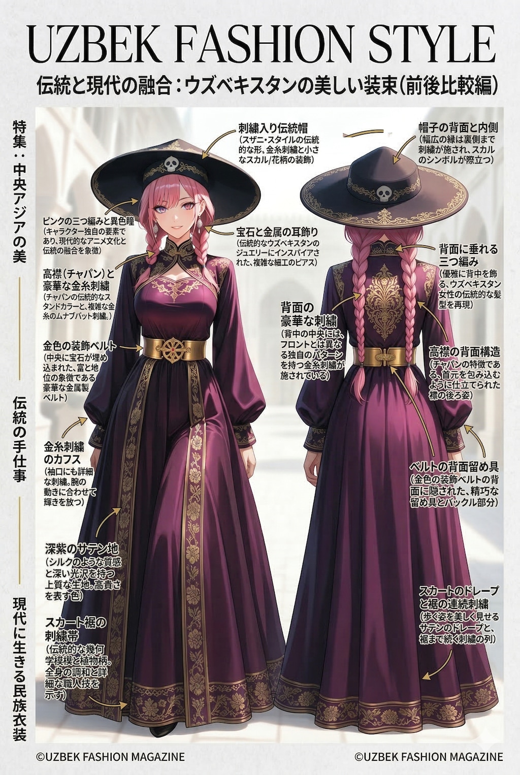 ウズベキスタン民族衣装「アトラス」