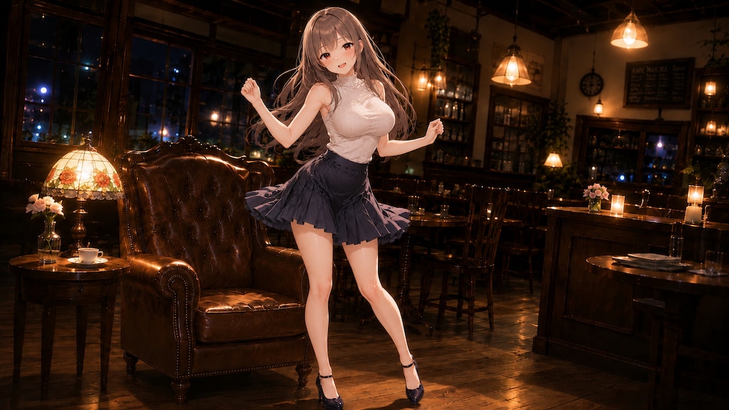 夜の喫茶店