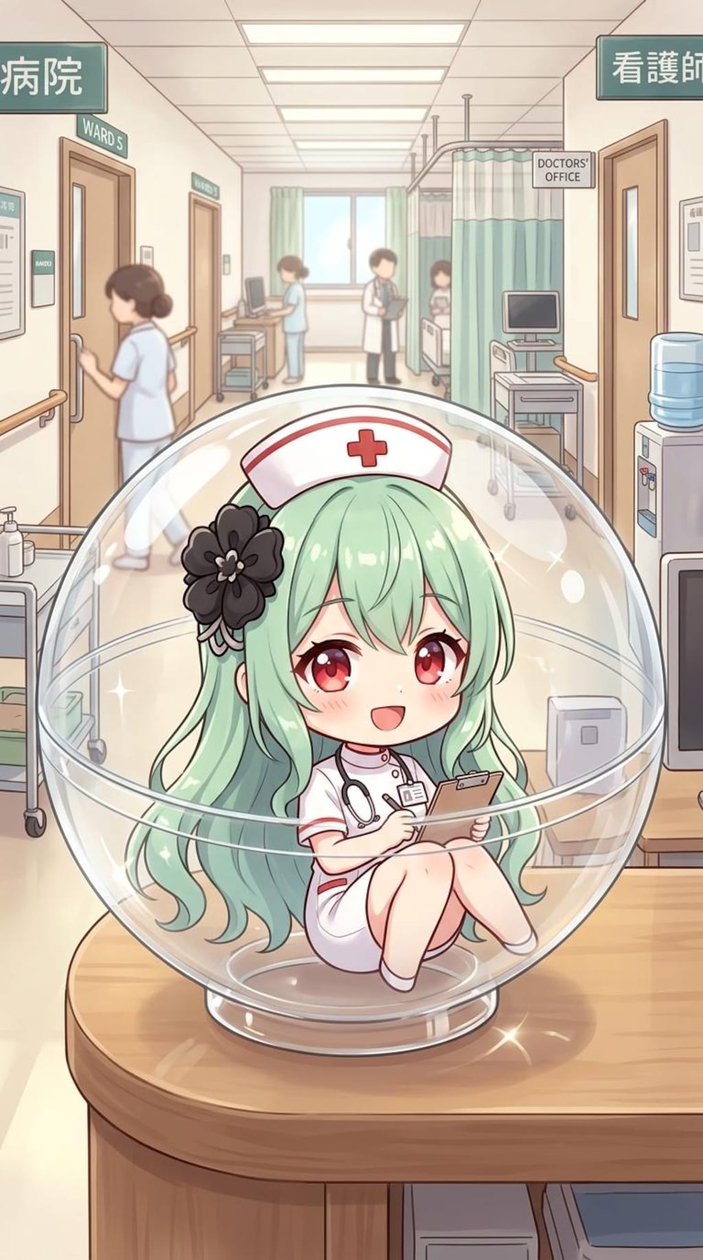 ナース服姿のGRYPHONちゃんをカプセルに入れたよ