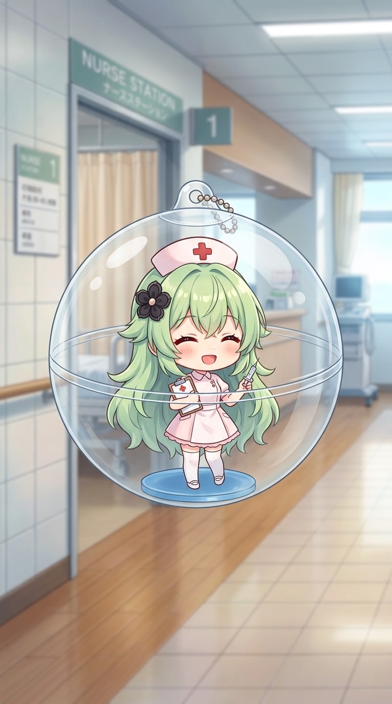 ナース服姿のGRYPHONちゃんをカプセルに入れたよ | の人気AIイラスト・グラビア