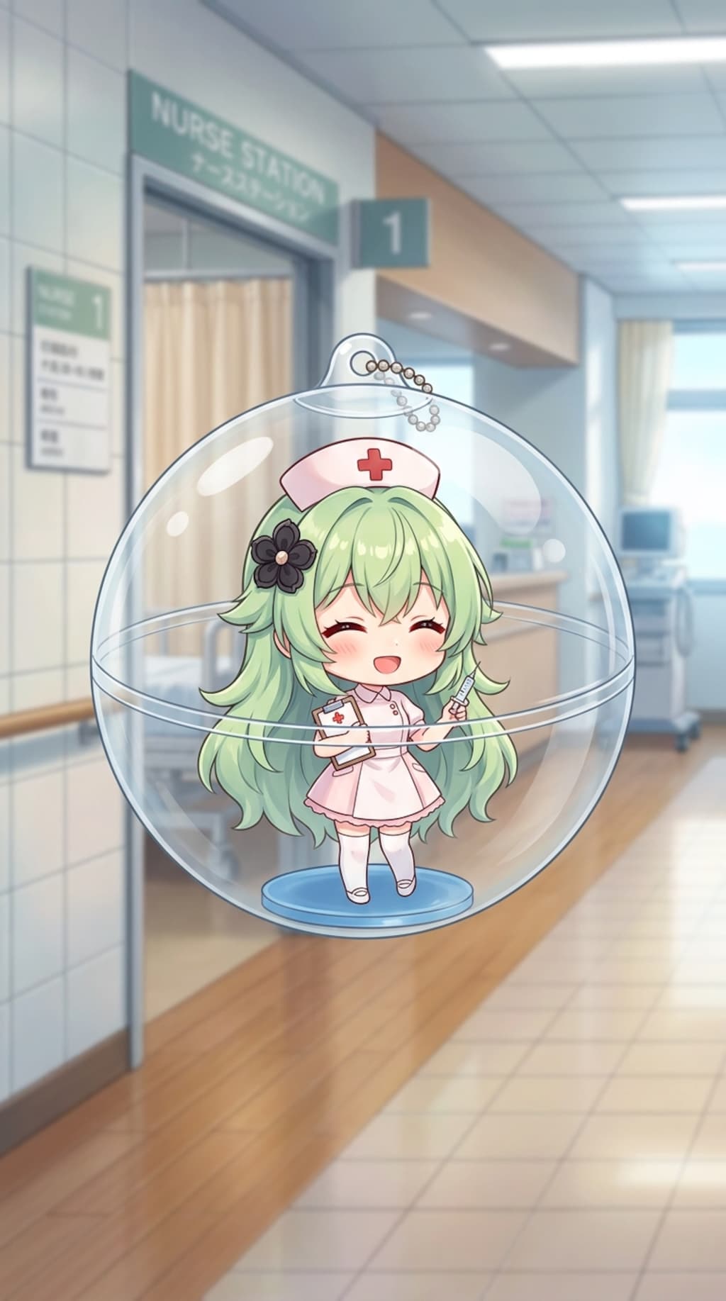 ナース服姿のGRYPHONちゃんをカプセルに入れたよ