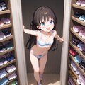 試着室でブラを着けた小さな女の子 2枚目