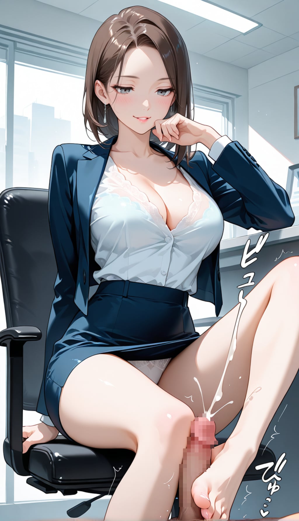 女上司に足蹴にされる（イカされ射精Ver）