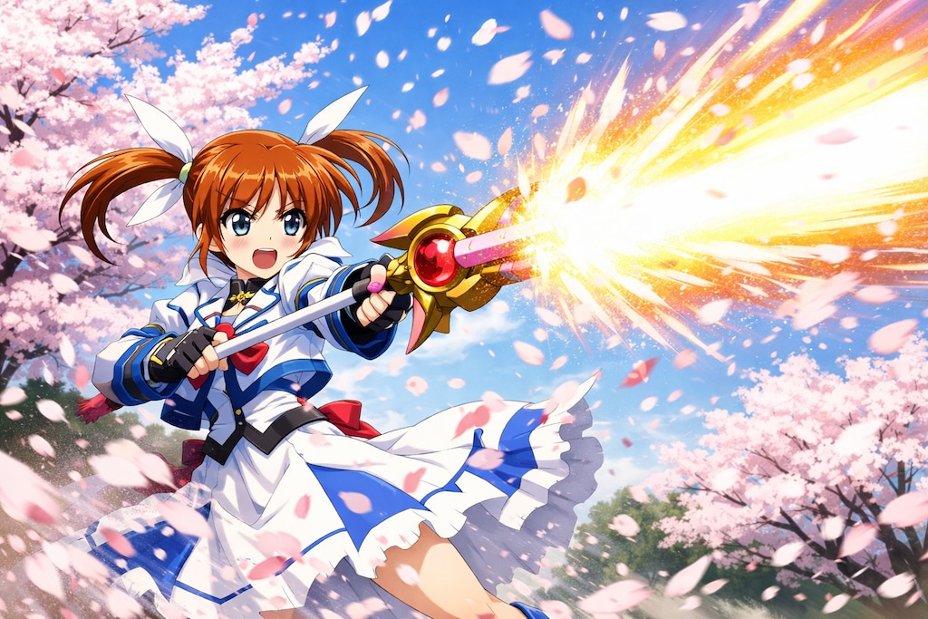 桜舞う中で模擬戦