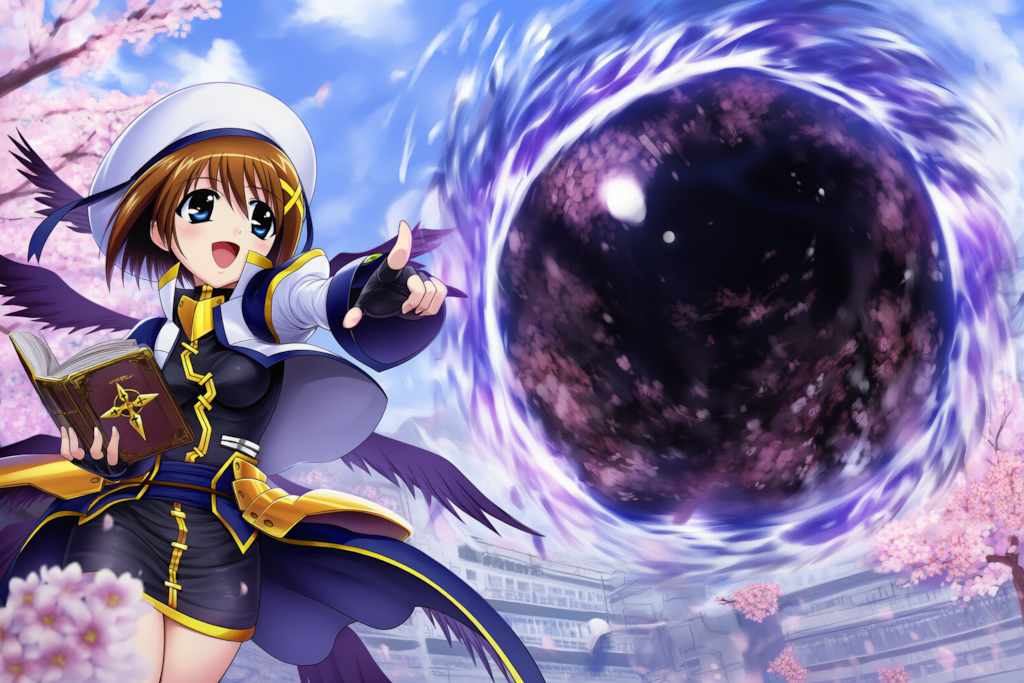 桜舞う中で模擬戦