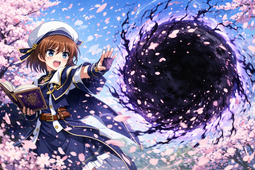 桜舞う中で模擬戦