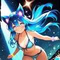 九尾＆猫の獣人のビキニ姿 11枚目