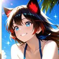 九尾＆猫の獣人のビキニ姿 8枚目