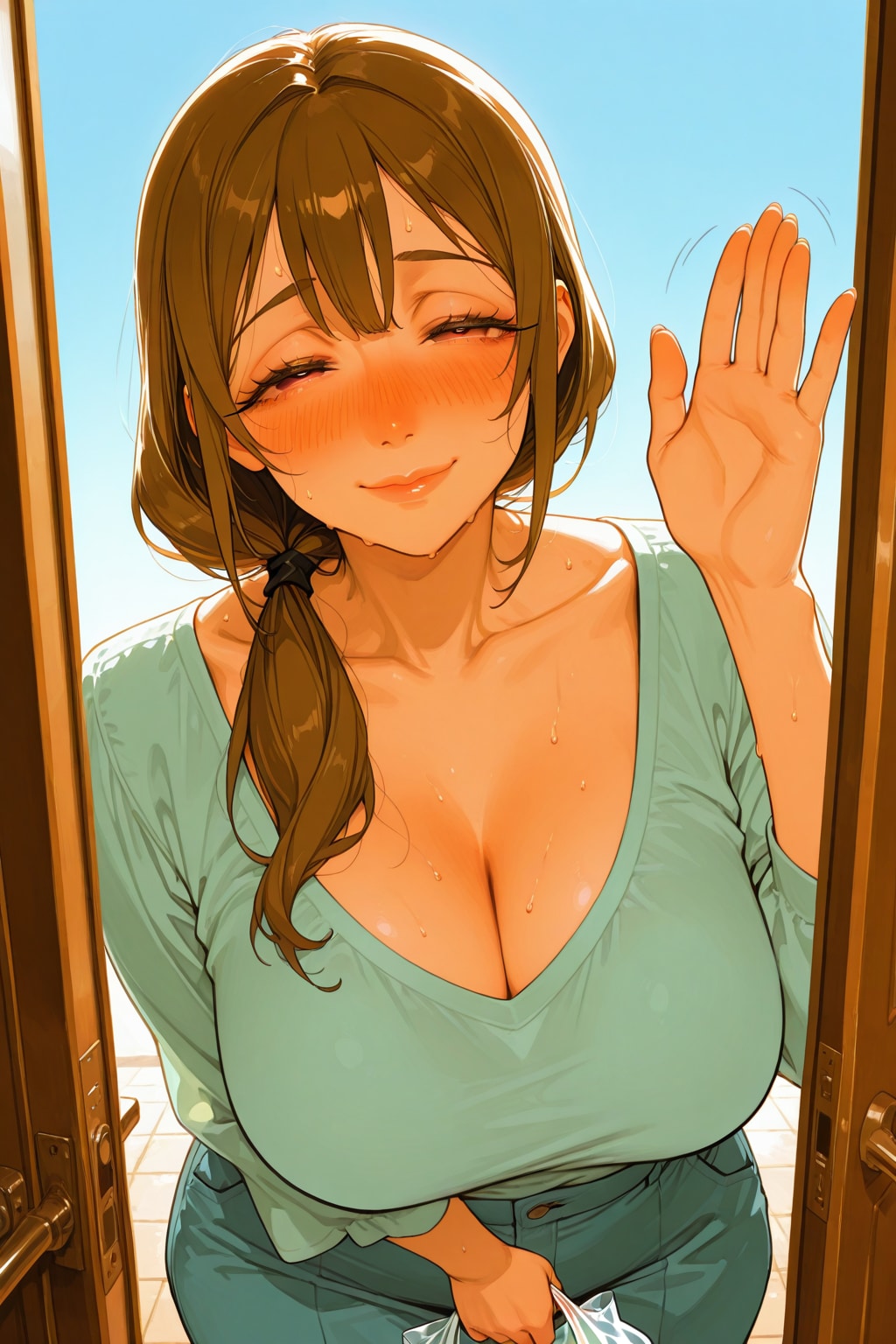 夏バテしてないかなって様子見にきたんだけど…上がっても大丈夫？