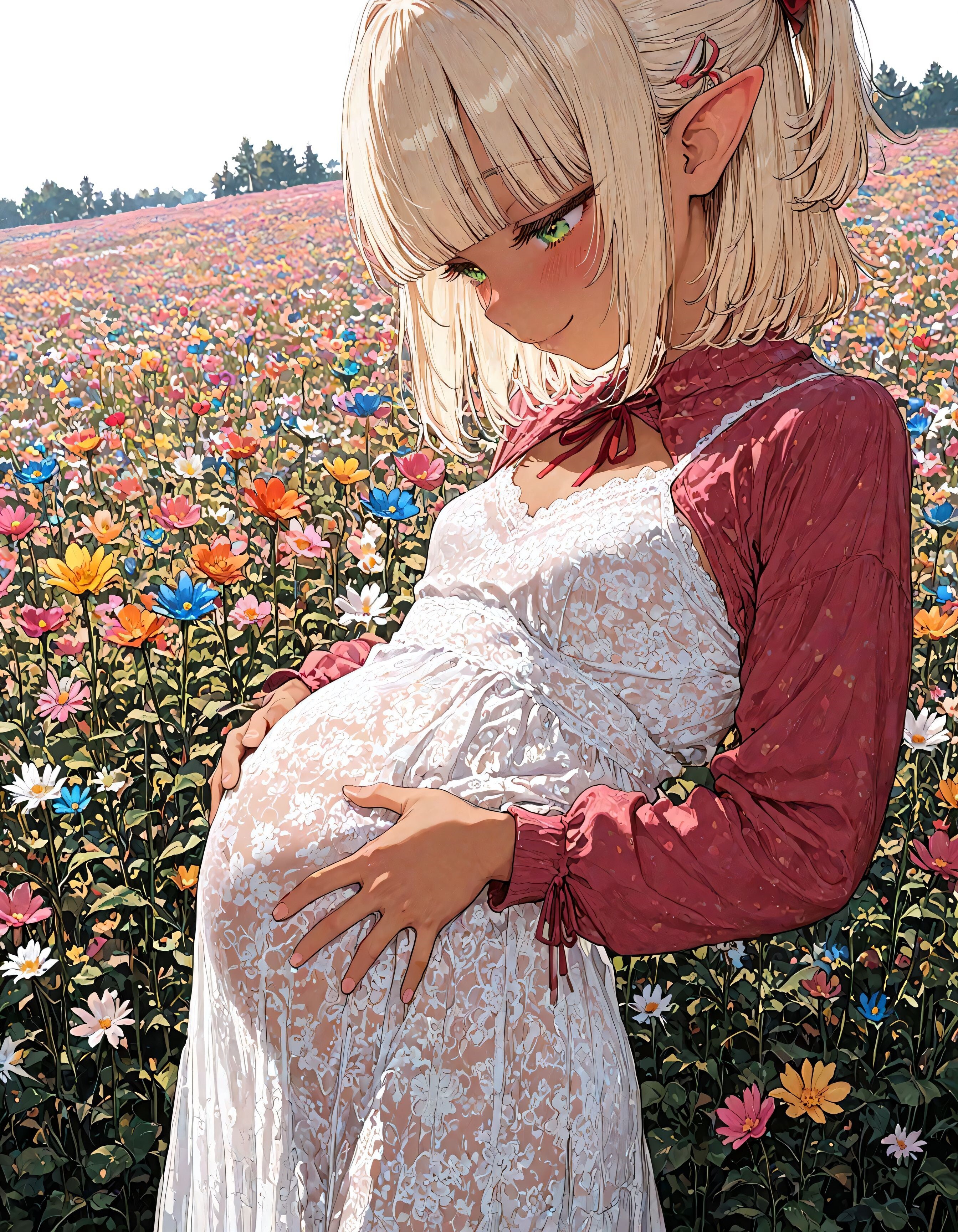 エルフとお腹