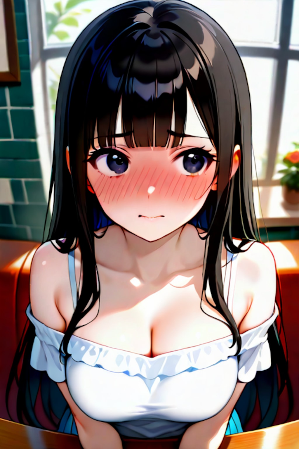 サキちゃん赤面