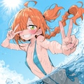 スリングビキニな目隠れちゃん☆ 2枚目