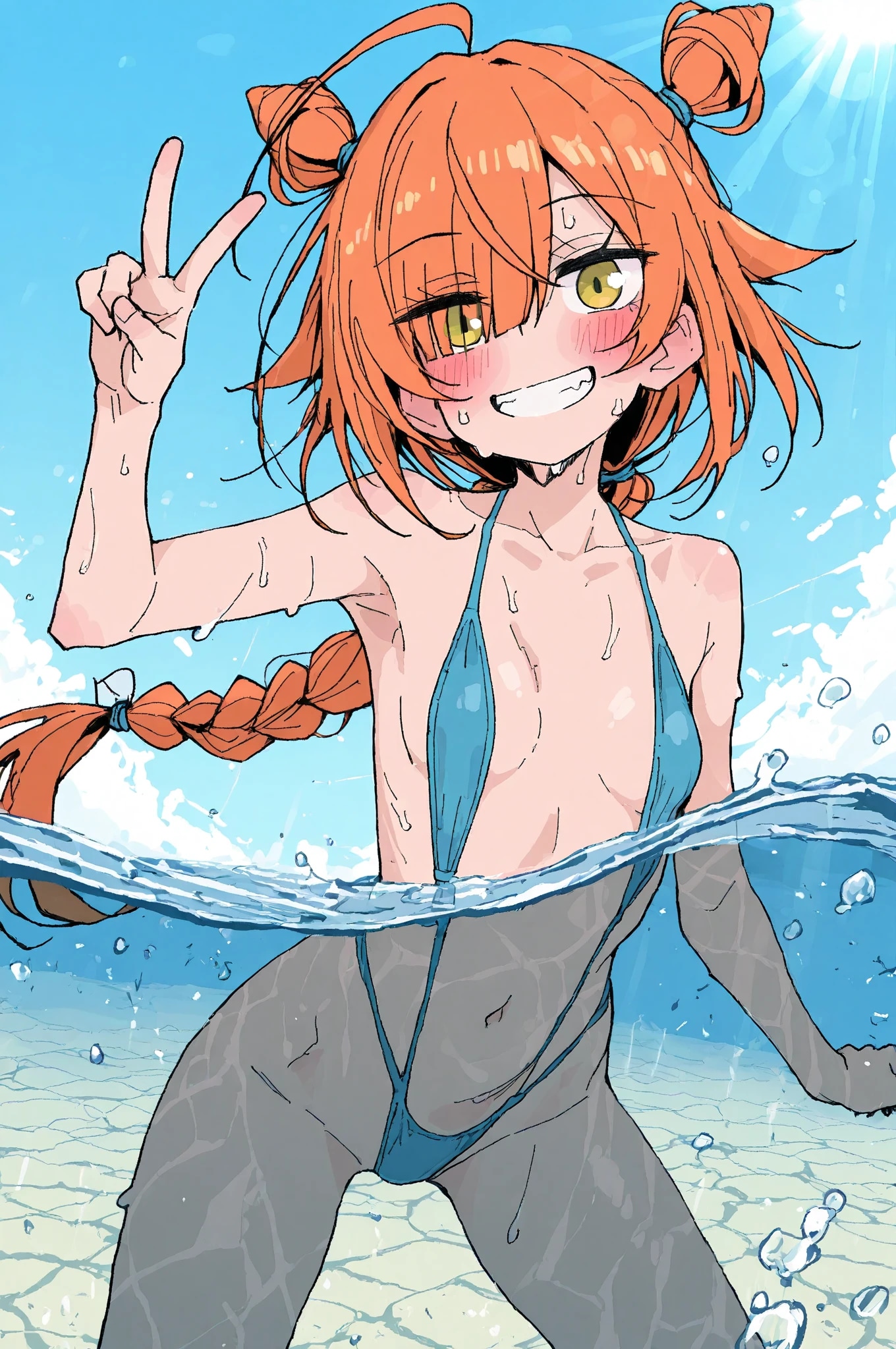 スリングビキニな目隠れちゃん☆