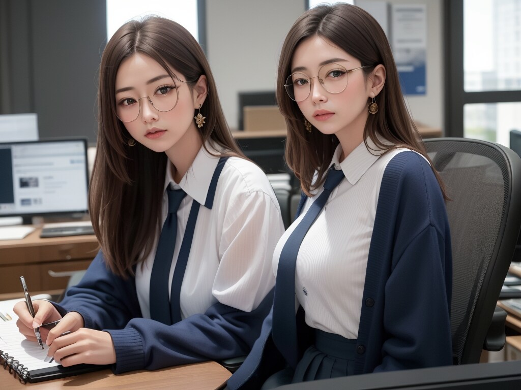 デュアル秘書のシンクロ視線