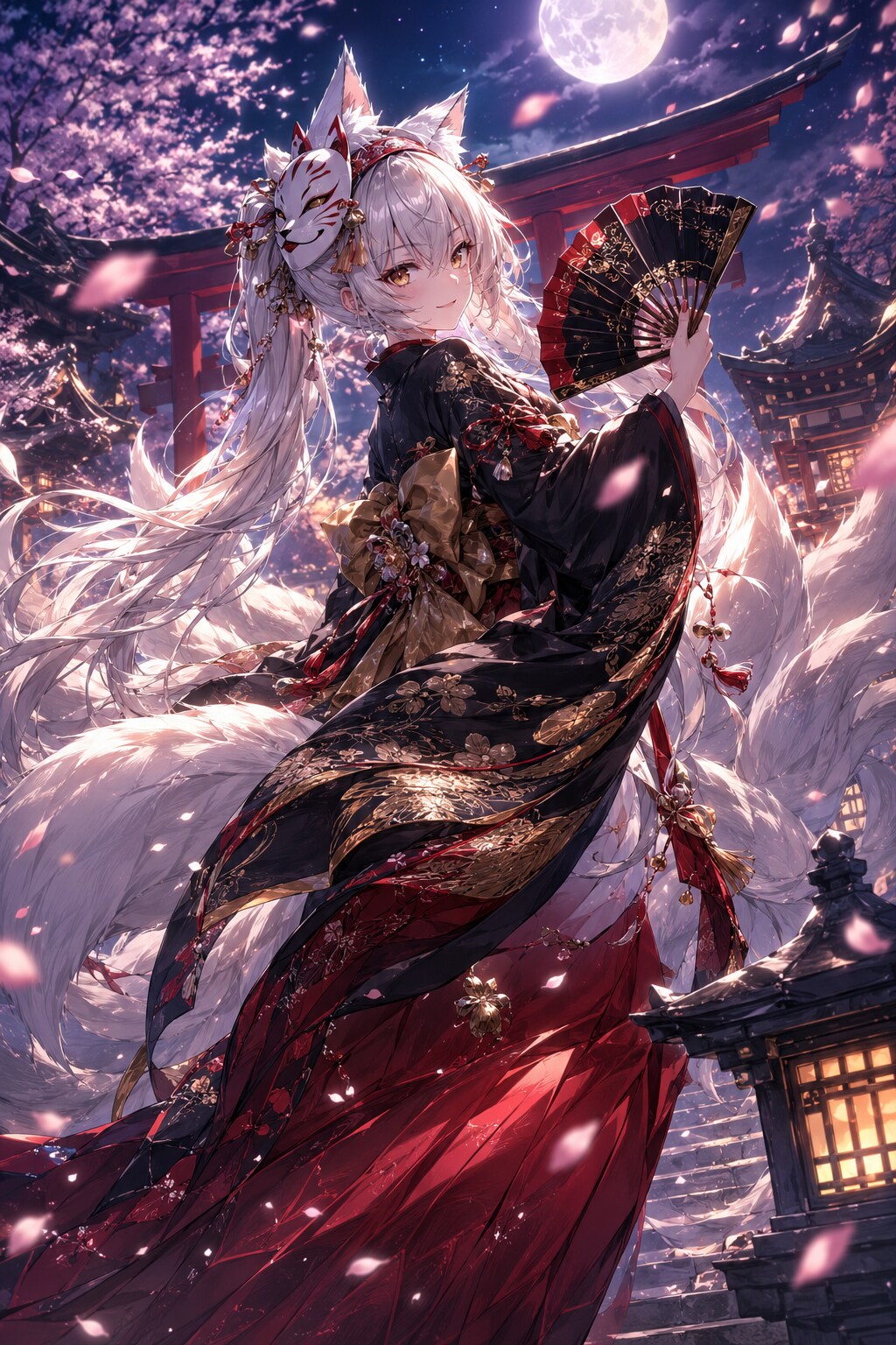 狐女子　黒巫女