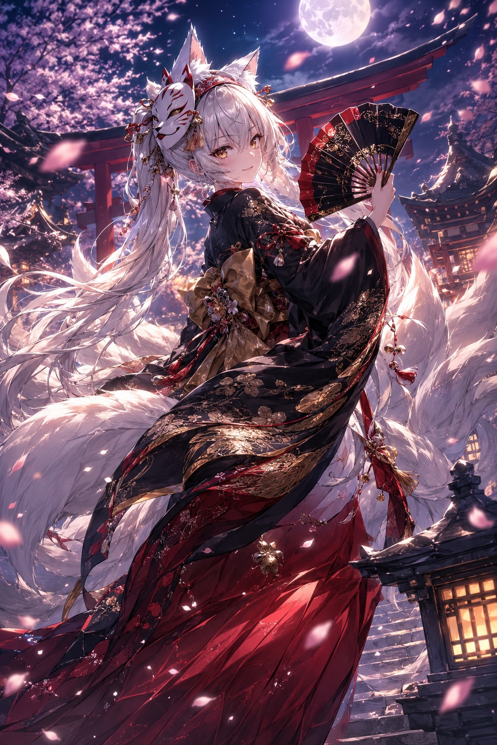 狐女子　黒巫女
