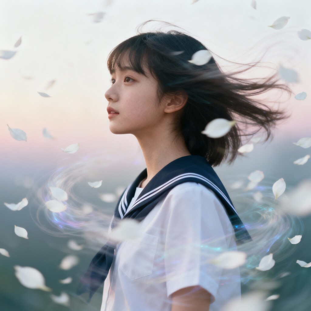 舞う白い花びら  (リアル版)