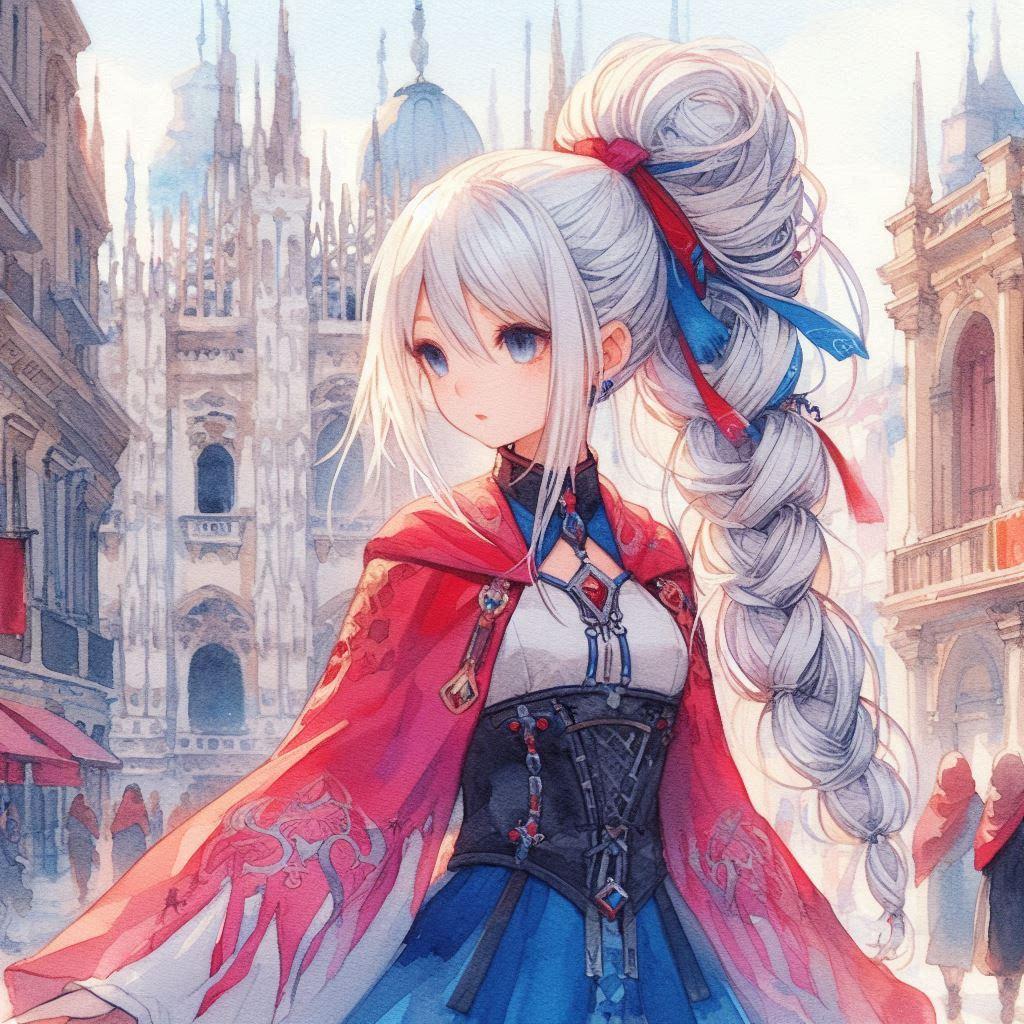 白髪の可愛い女の子【19】 | の人気AIイラスト・グラビア