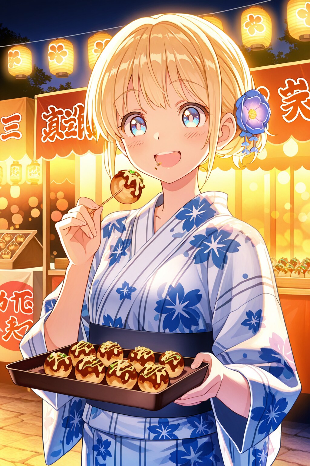 屋台で食べ歩き | の人気AIイラスト・グラビア