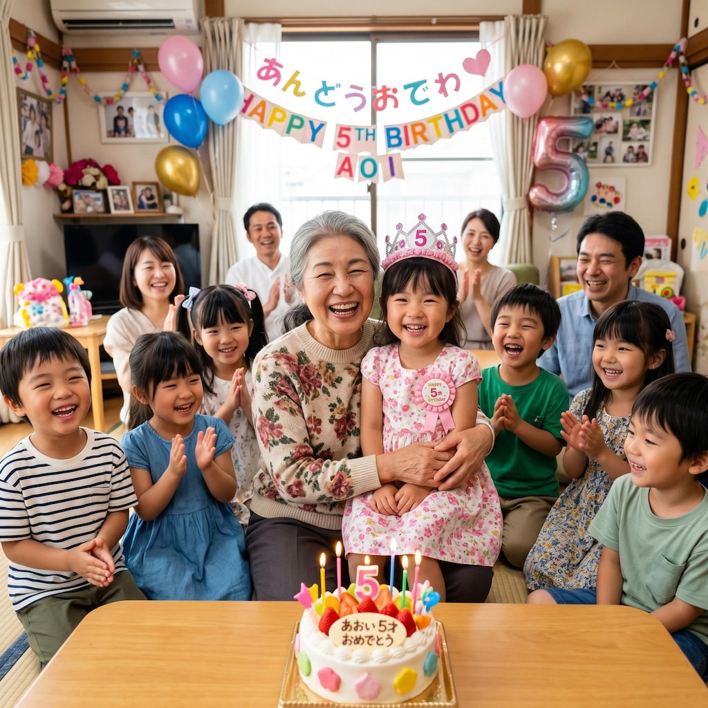お婆さんと孫