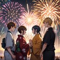 来年も2人でこの花火を見よう・百合（10枚）レトロモダン街シリーズ・その19 9枚目
