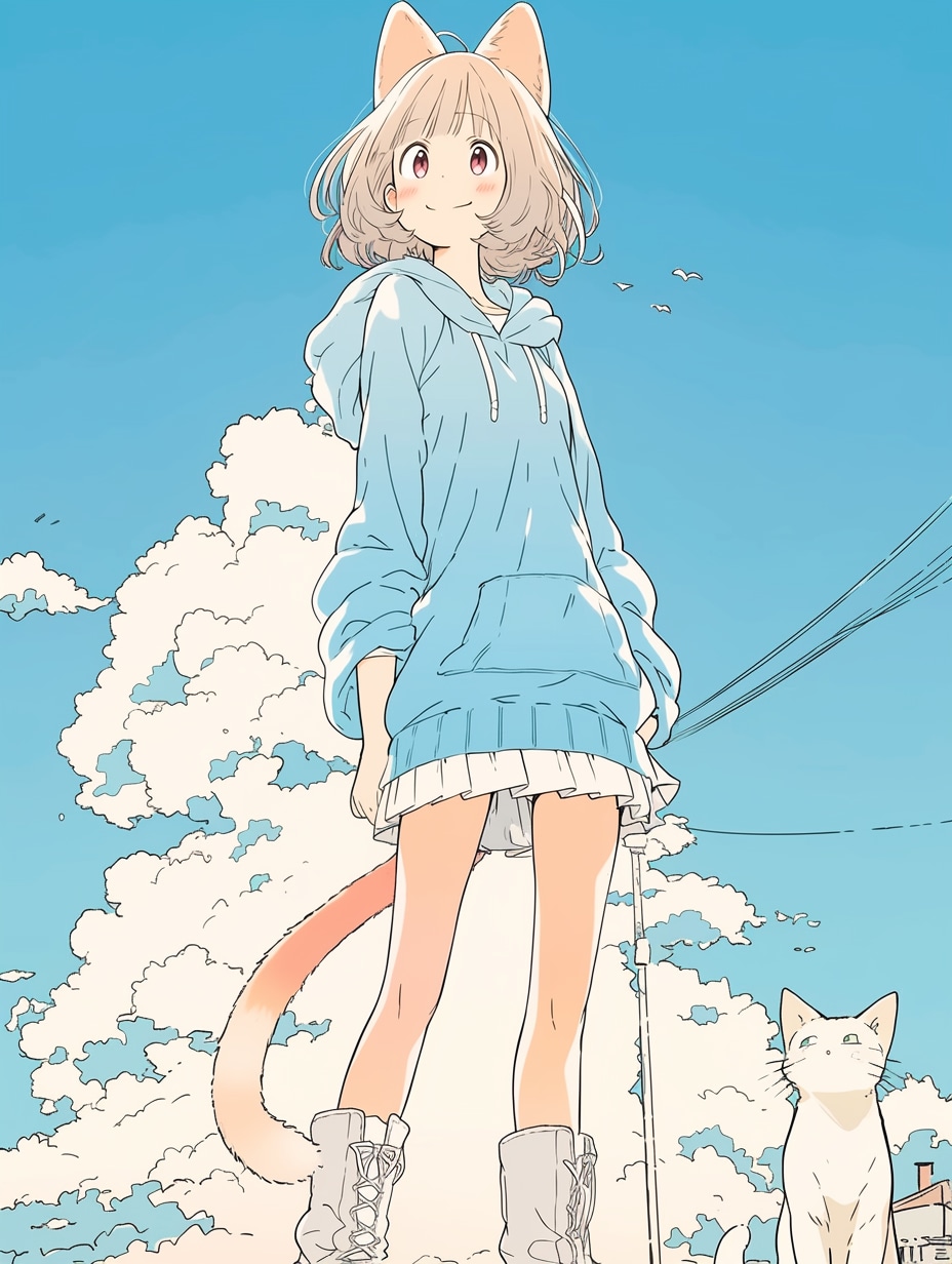 猫と過ごす、夏の日。