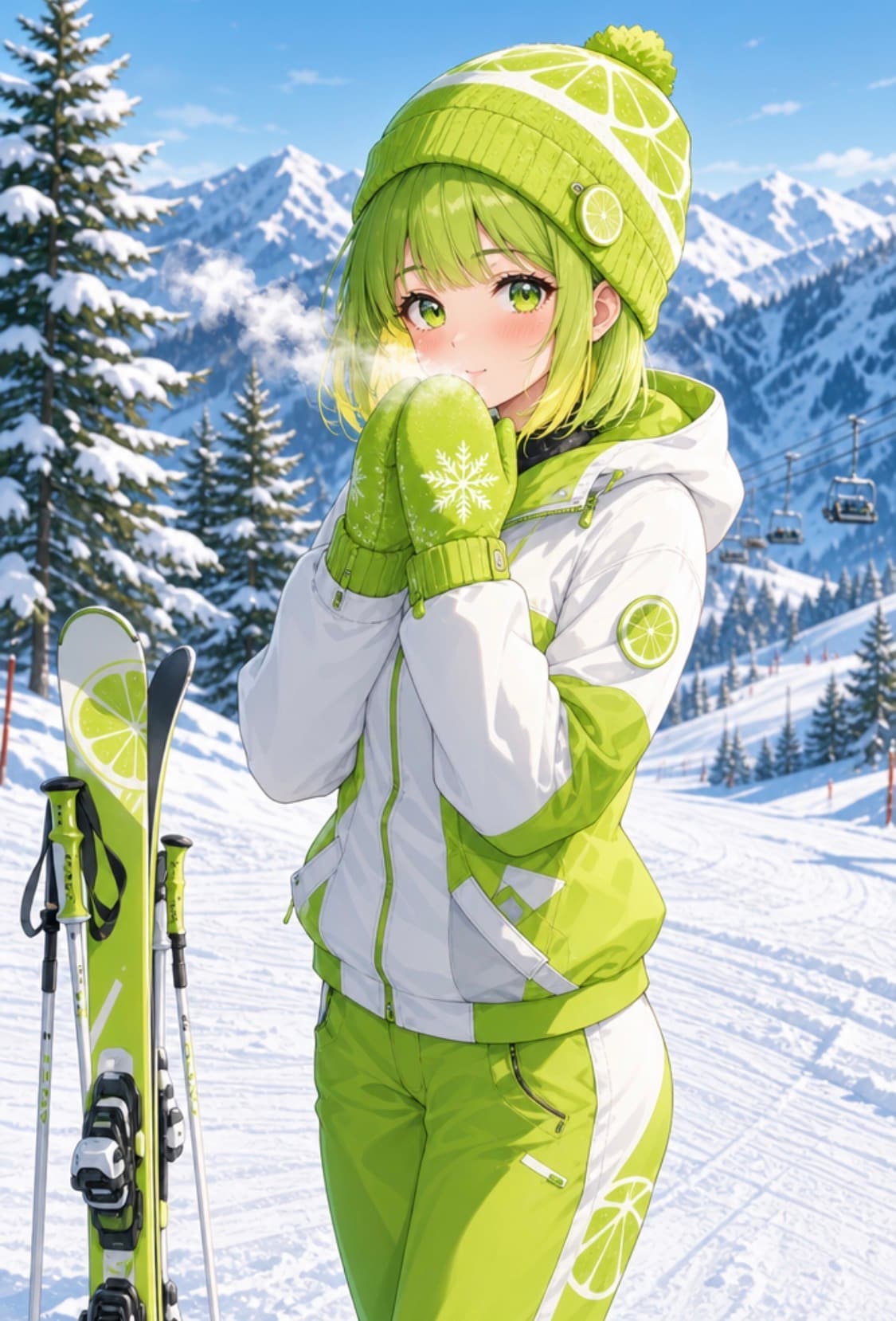 疲れた後はお風呂っ♪ライムちゃん🍋‍🟩✨