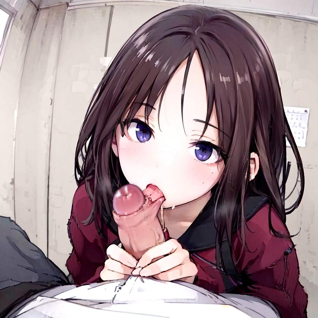 包茎ちんぽの皮を舌先でフェラしてくれる子