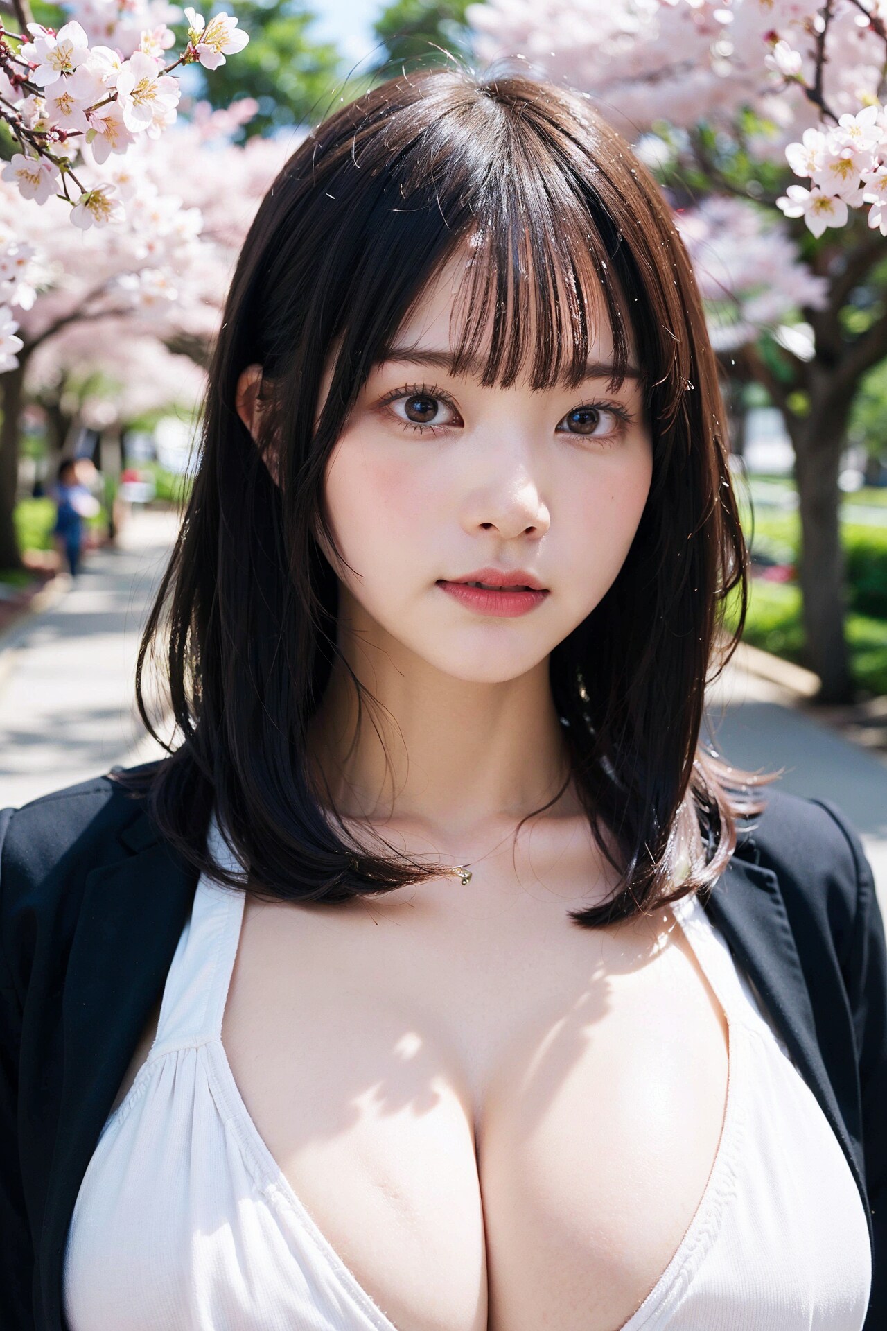 桜とおっぱい