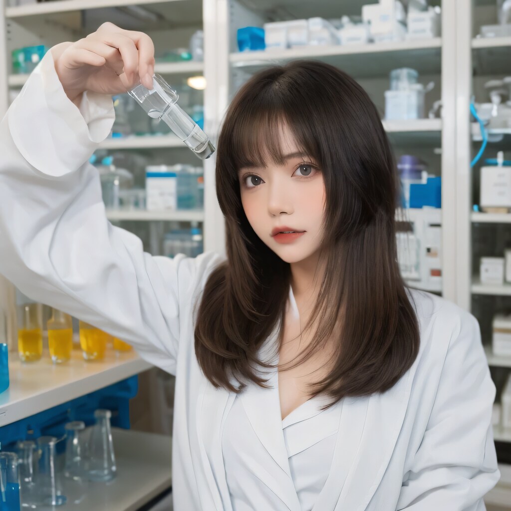 黒髪ロングで白衣の美女１３９