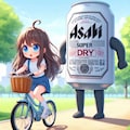自転車の練習をしている小さな女の子 4枚目
