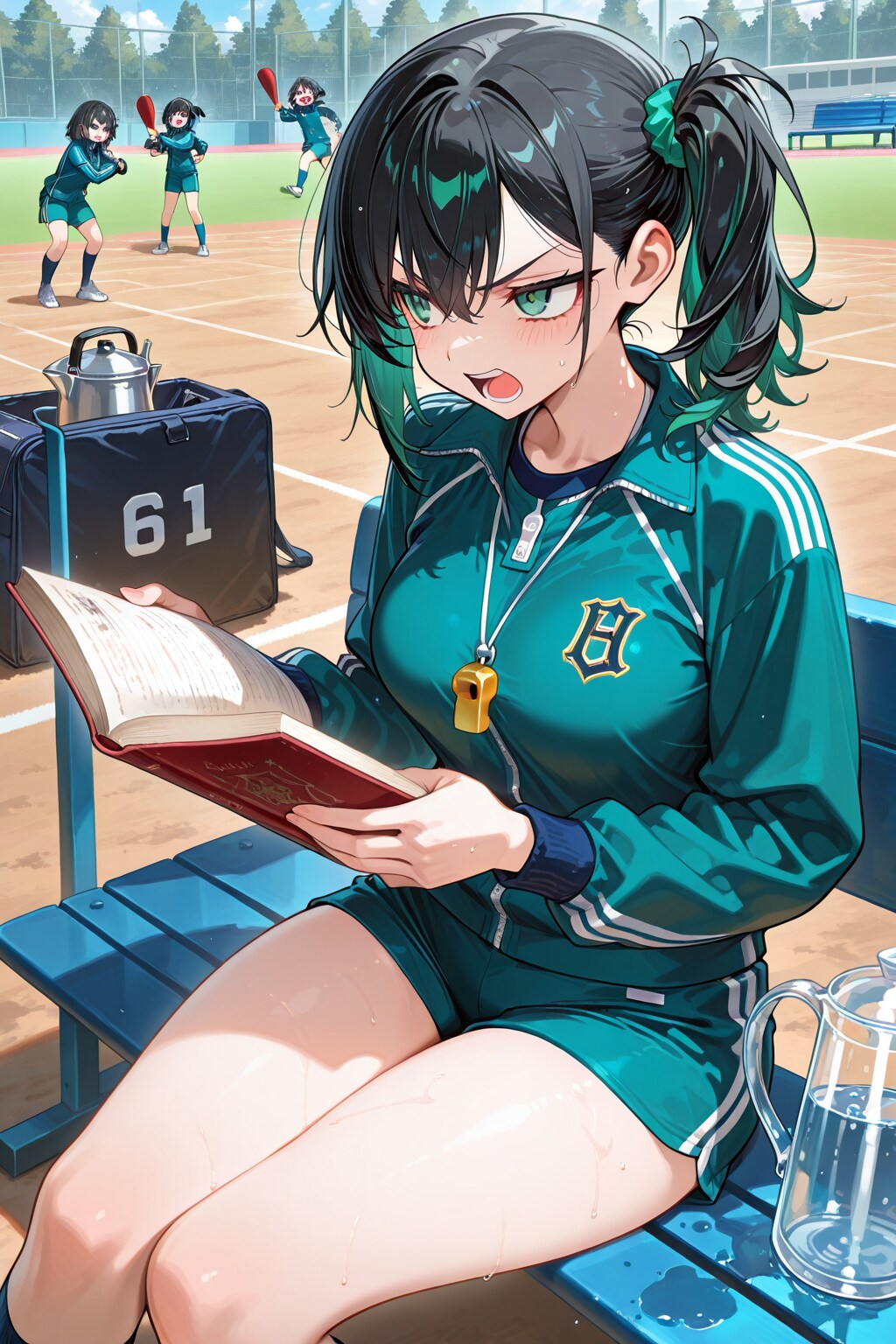 ふざけてる野球部員を叱る真島幸乃ちゃん | の人気AIイラスト・グラビア