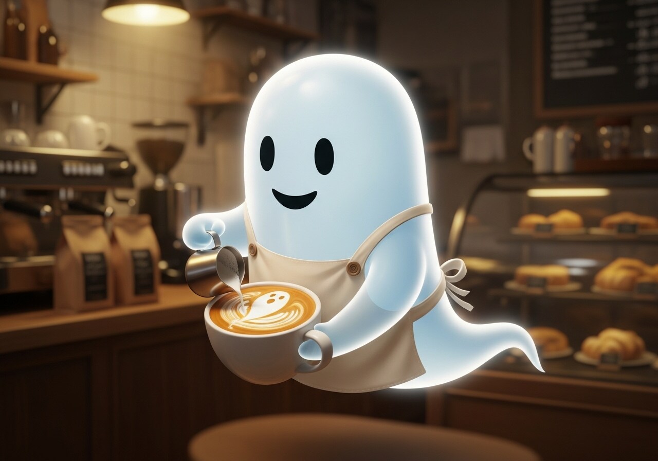 お化けバリスタのラテアート | の人気AIイラスト・グラビア