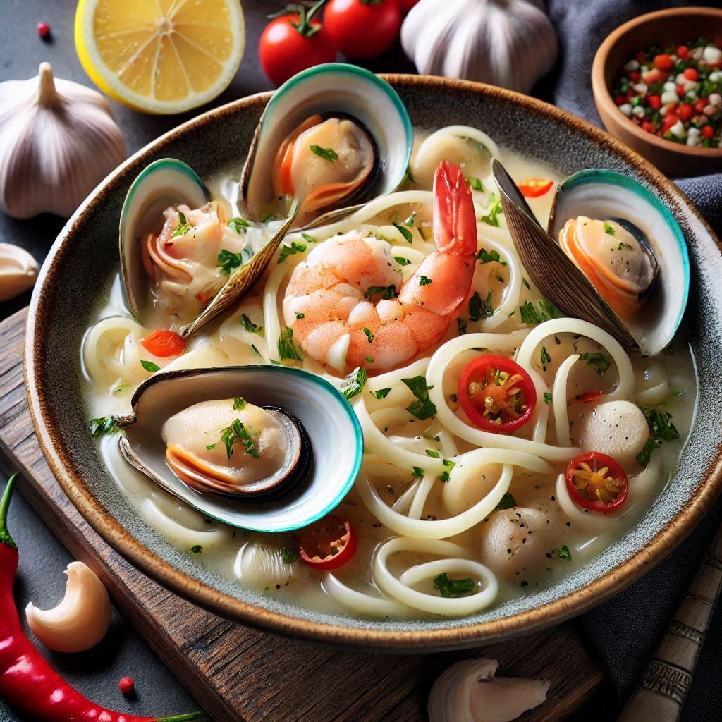 白組seafood noodle