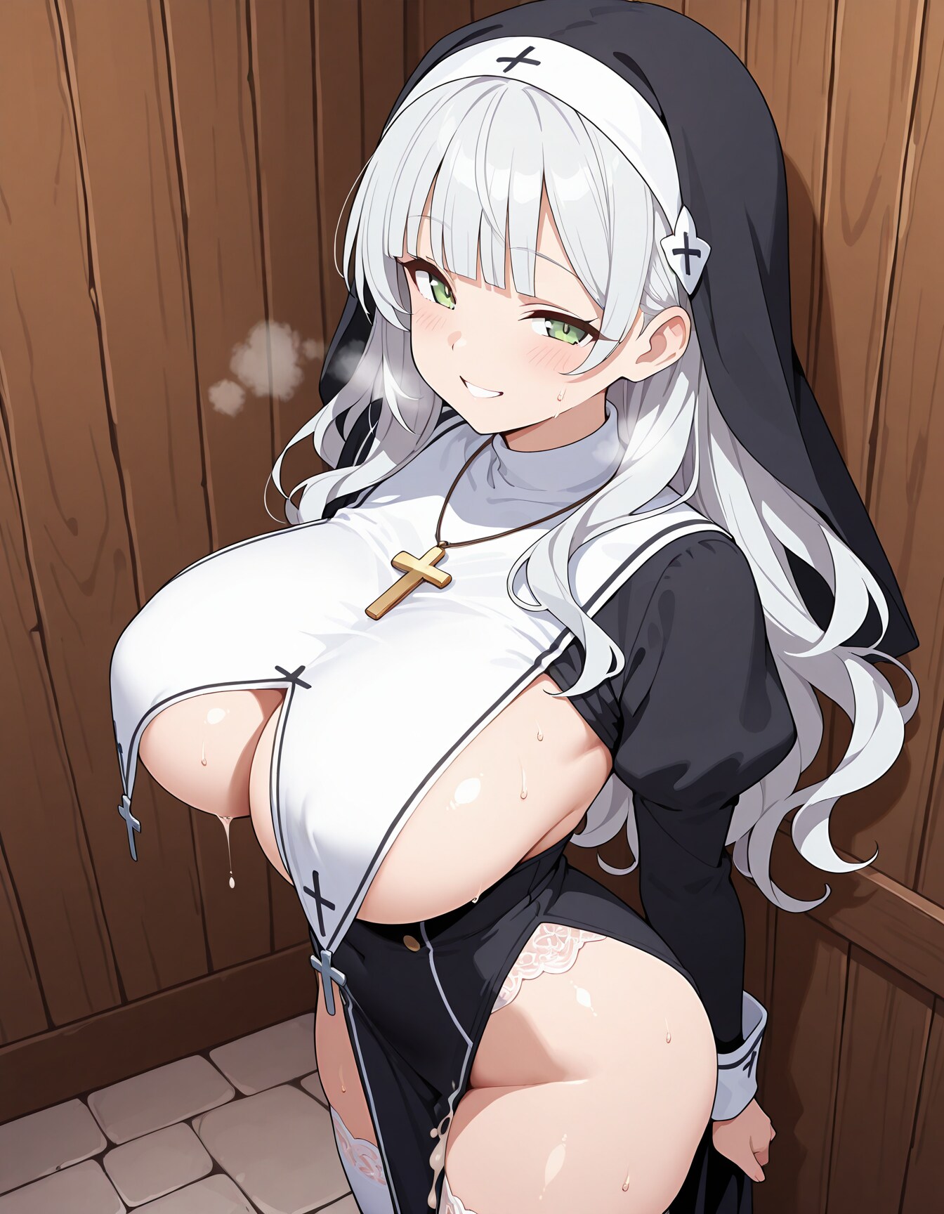 懺悔室から出てきたシスターちゃん