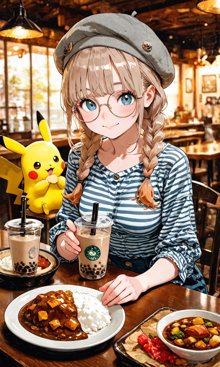 電気ネズミカフェ | の人気AIイラスト・グラビア