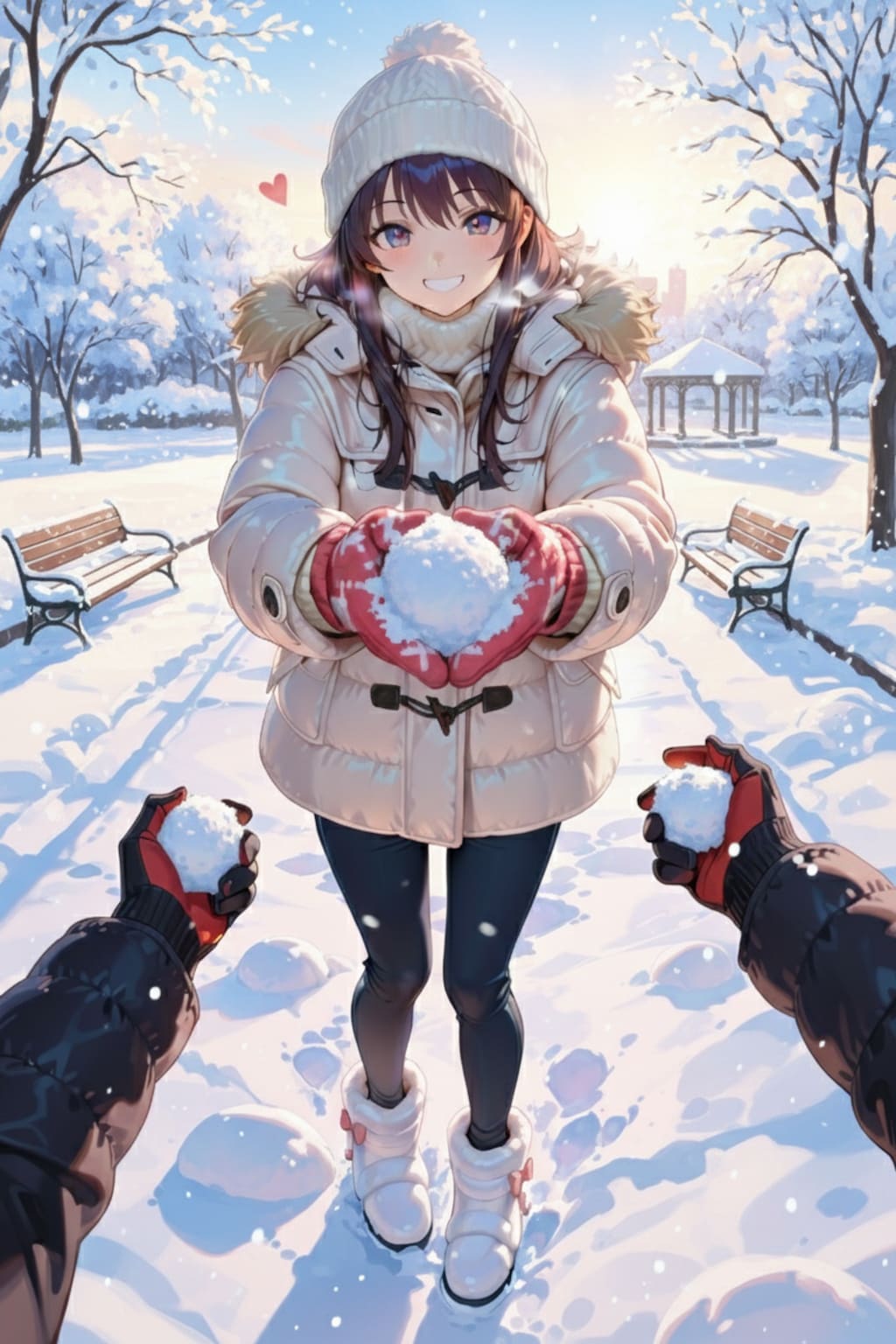 雪、積もったね♪