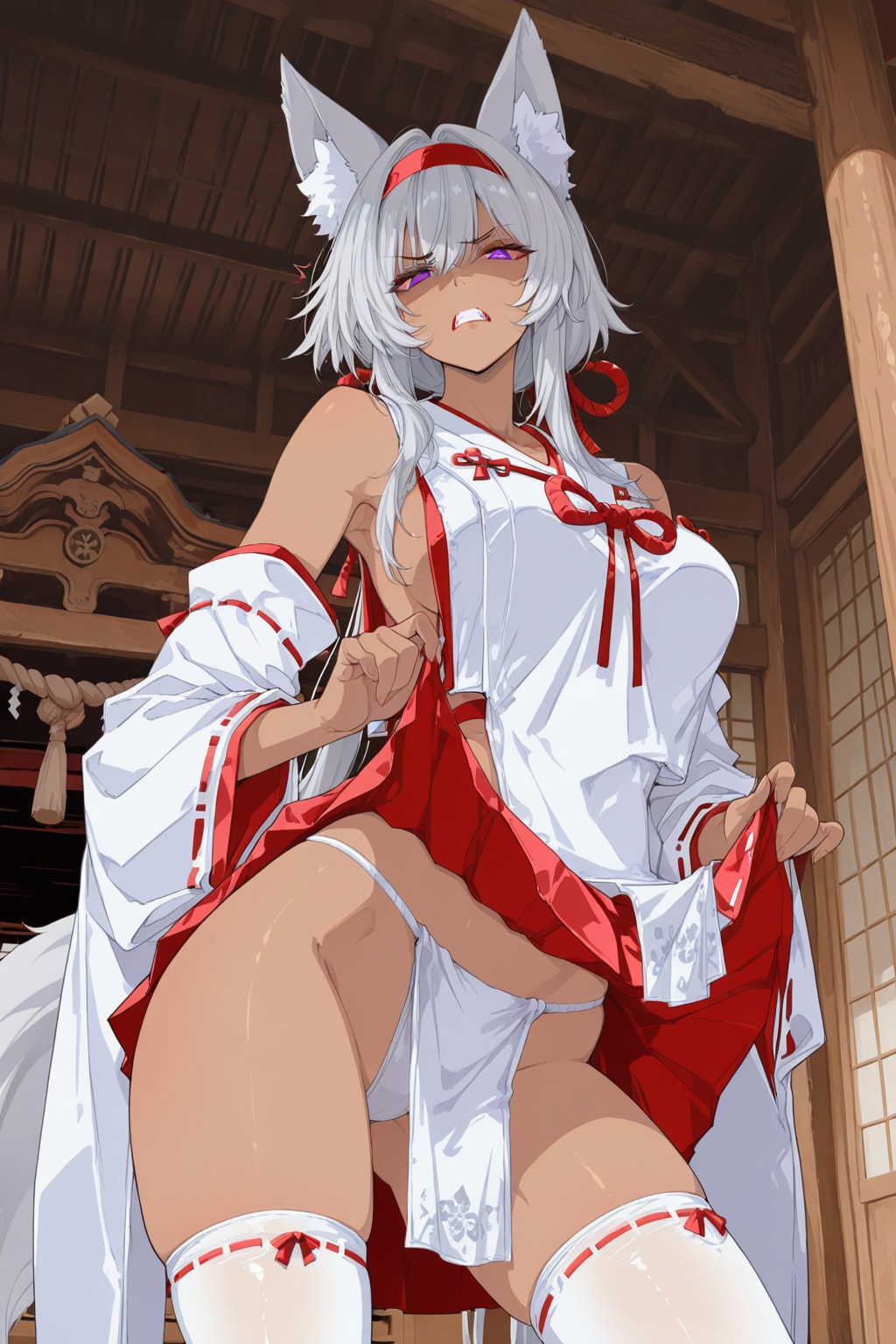 嫌な顔しながらおパンツ見せてくれるうちの娘
