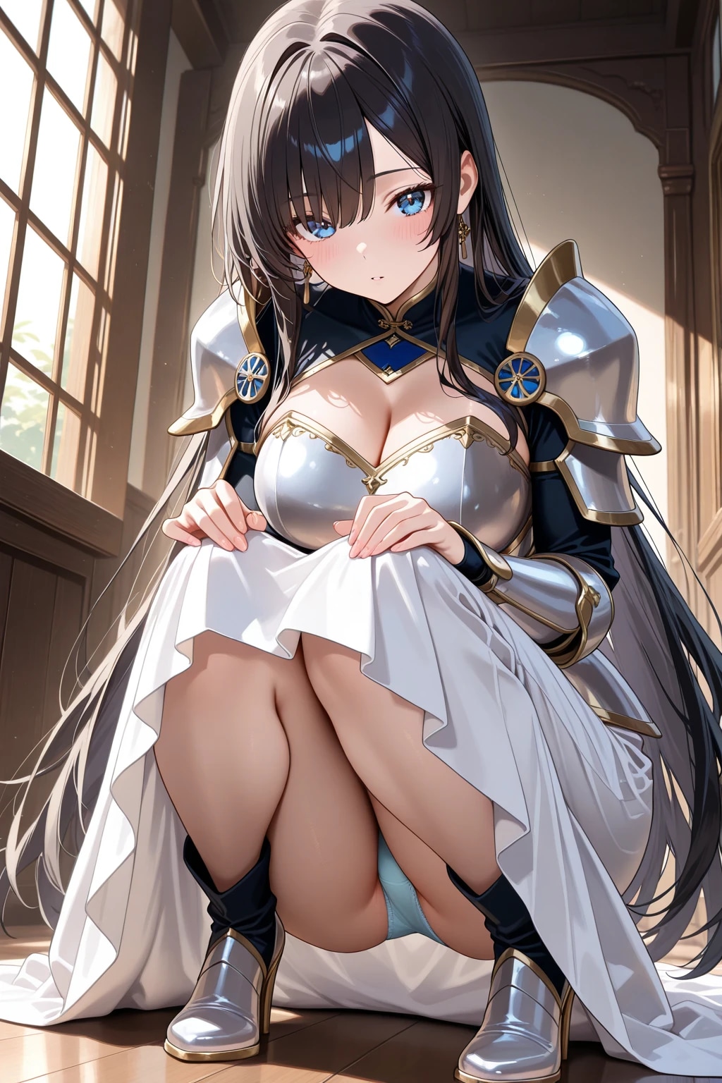 クイズ:この女騎士のパンツは何色？