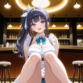 ウエイトレスの座りパンチラ 3枚目
