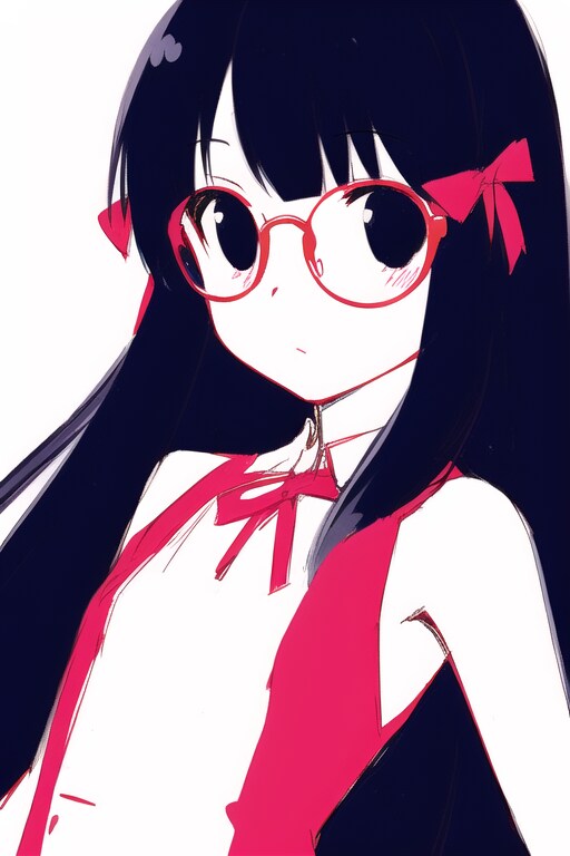 眼鏡っ娘な彼女22(べた塗り風)