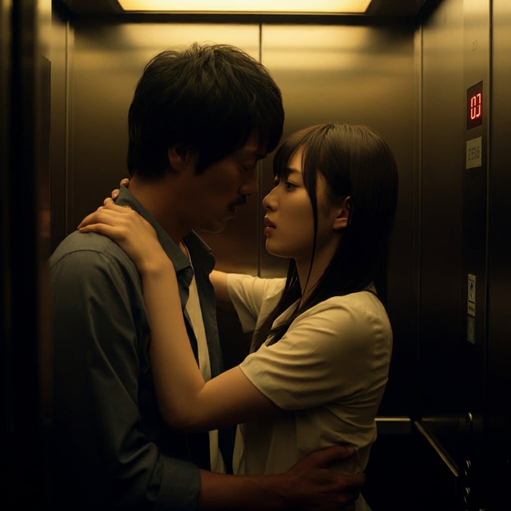 エレベーターの中