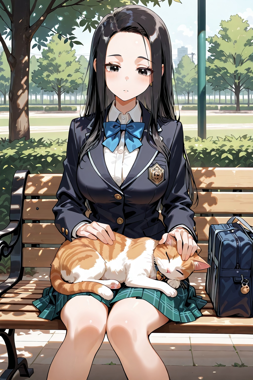 猫を愛でる唯紗巳さん