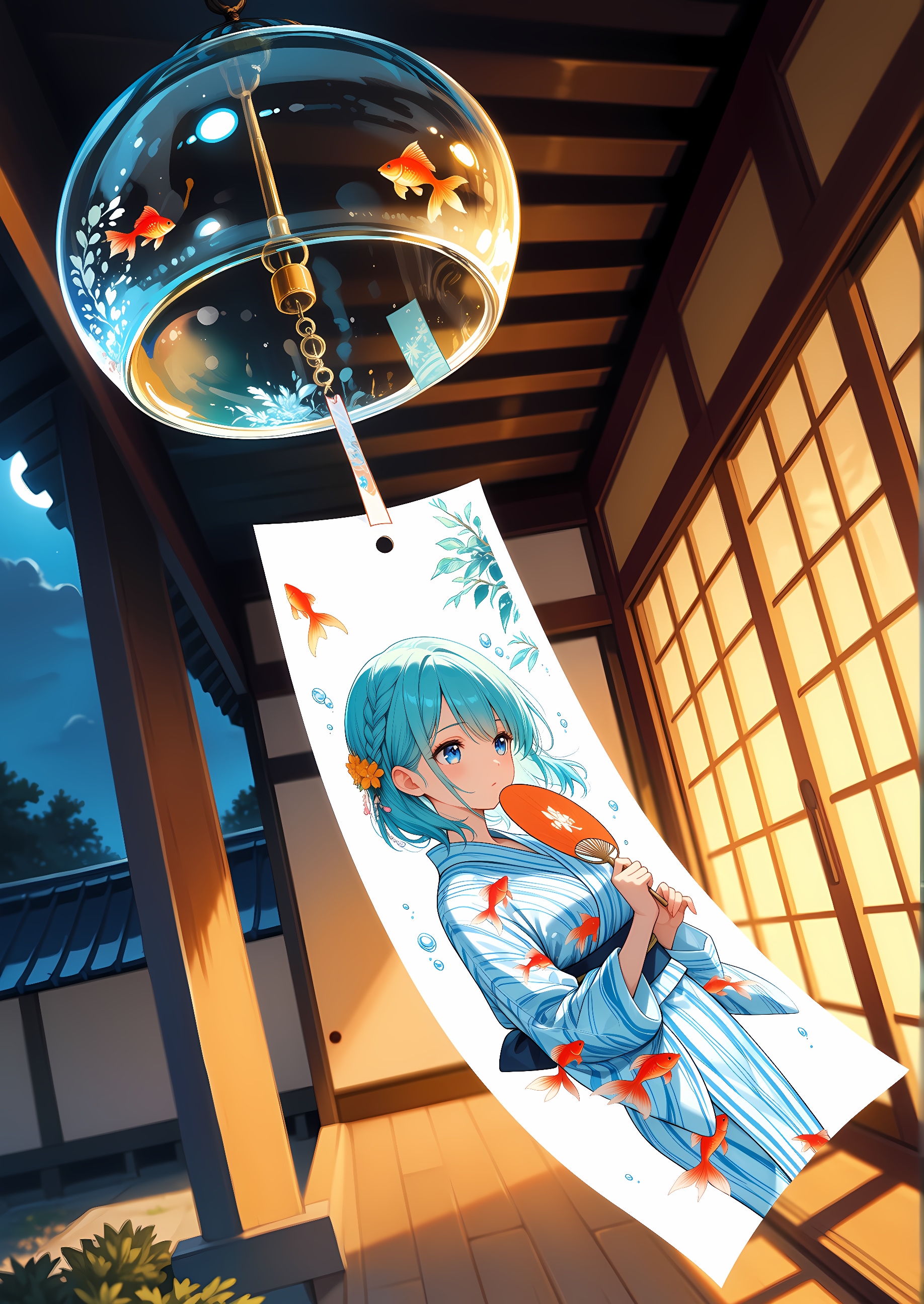 揺れる短冊